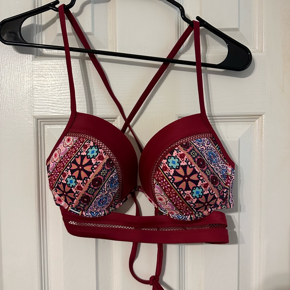 Maroon Bikini Top